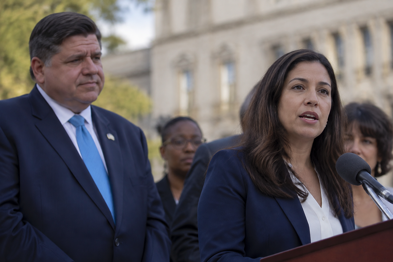 JB Pritzker, Democratic Governors Association Back Gina Hinojosa in Texas