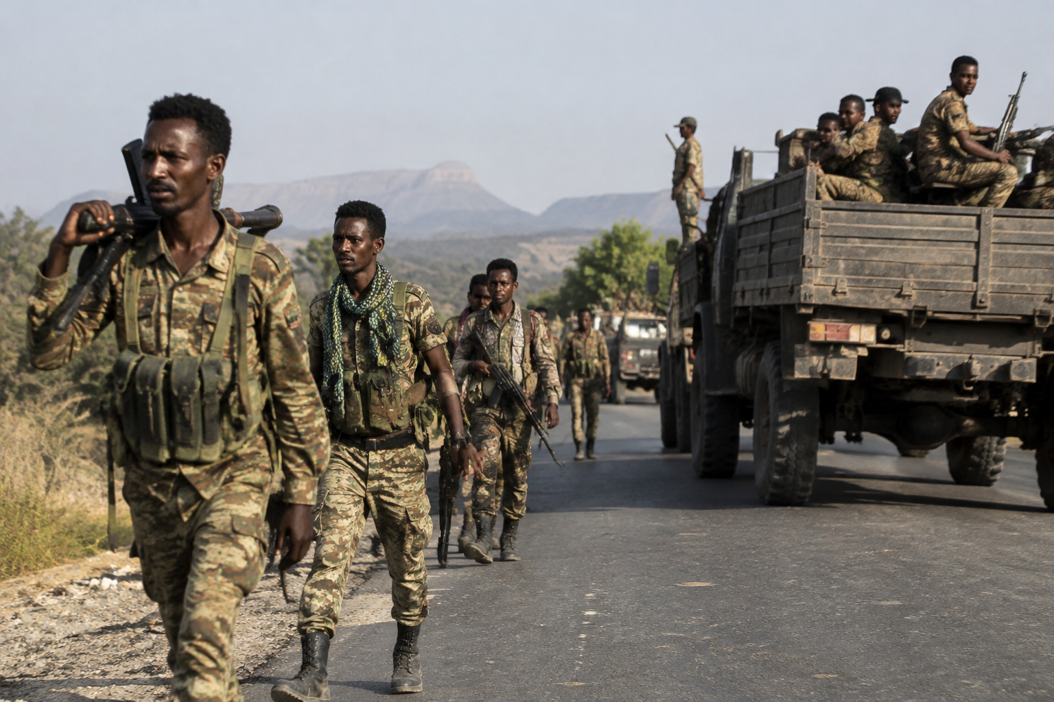 Eritrean troops seen moving south in Ethiopia's Tigray, residents tell BBC