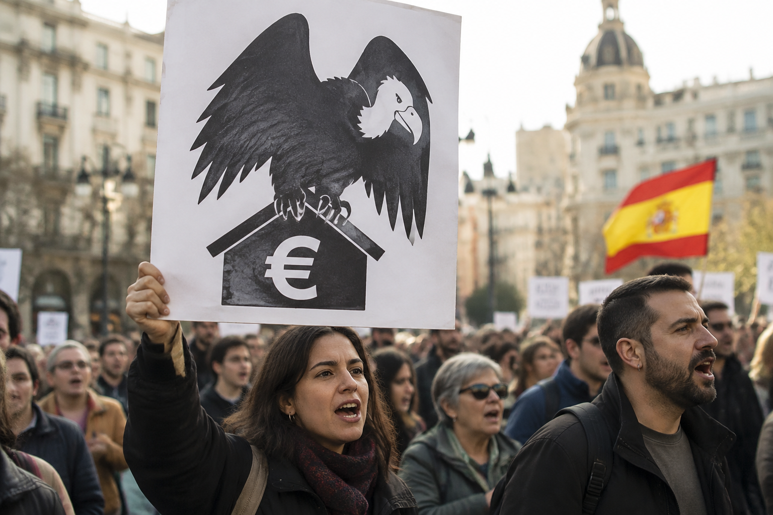Madrid protesters blame 'vulture funds' for Spain's housing crisis