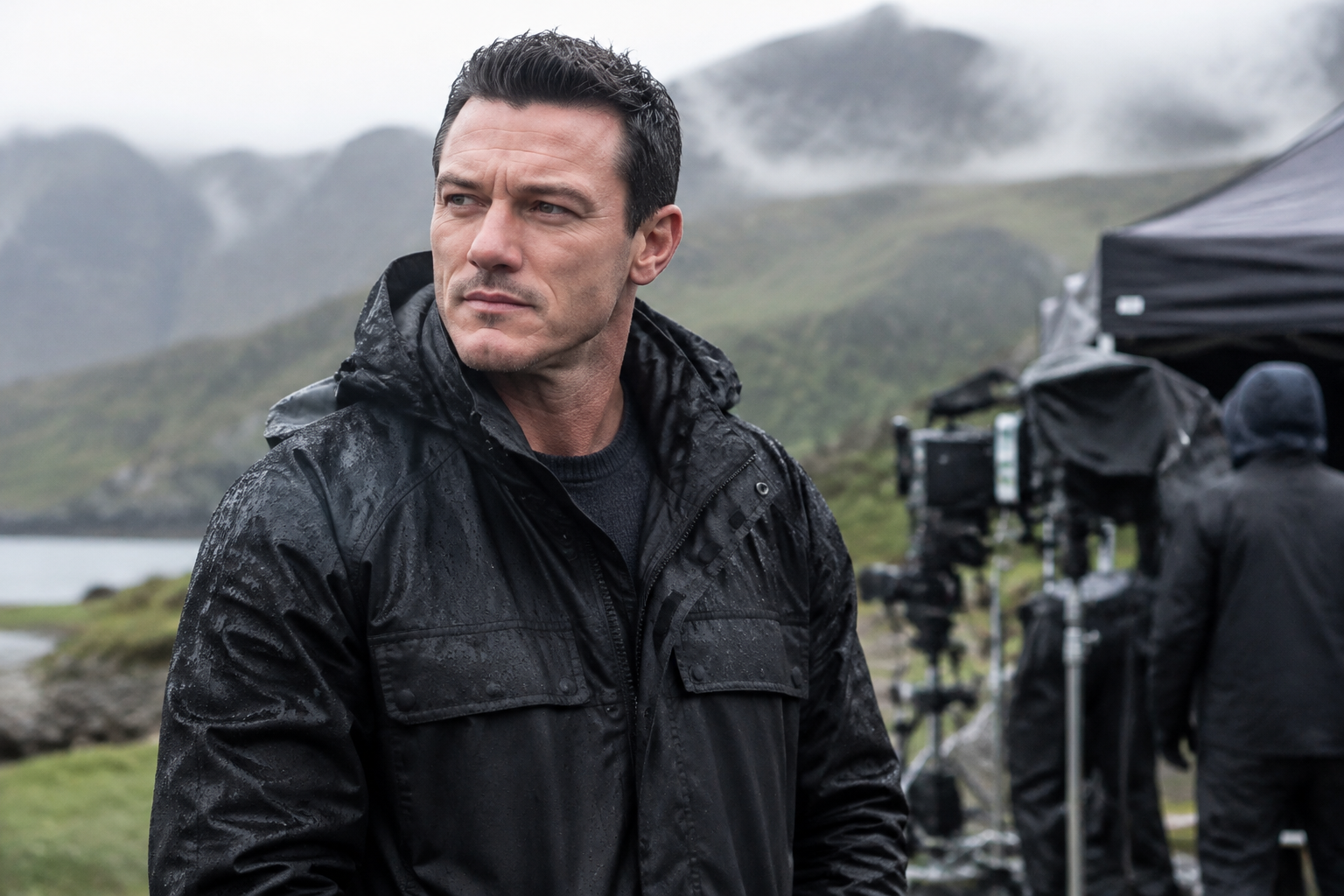Luke Evans reflects on four months filming in rainy Wales