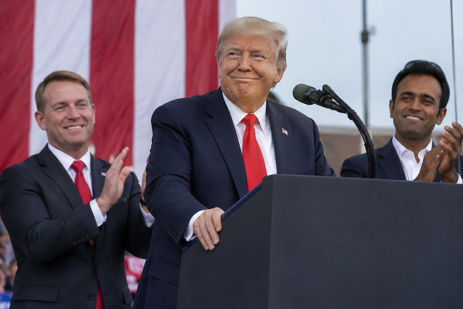 Trump Rallies in Ohio for Husted and Ramaswamy in Competitive Races