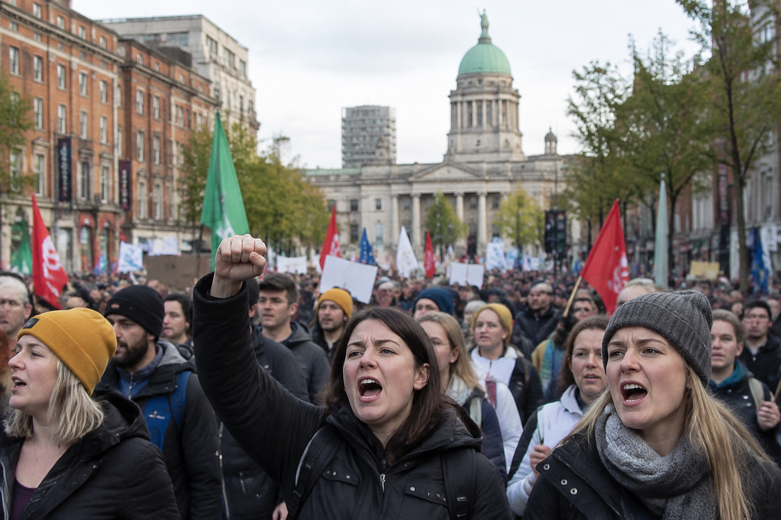 Hundreds of thousands strike in Ireland amid public sector pay dispute