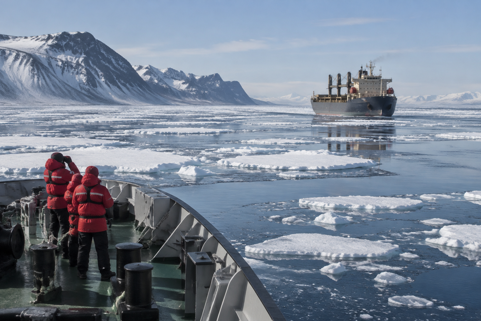 Arctic Ice Melt Opens Shipping Routes and Fuels Superpower Rivalry