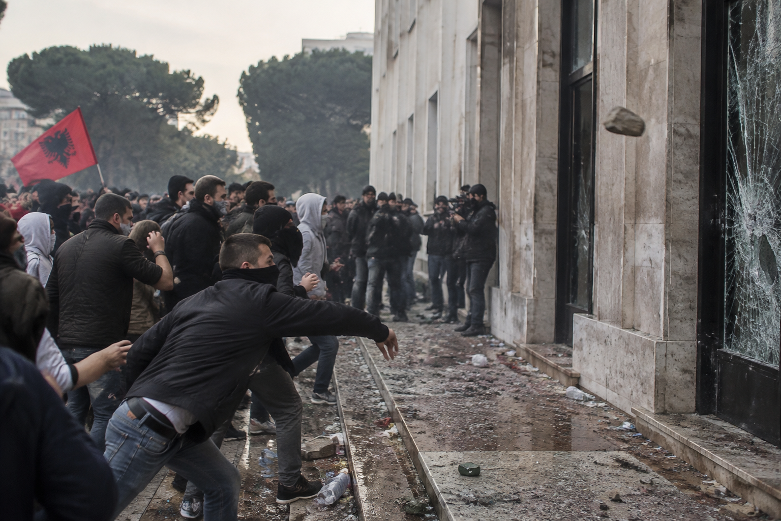 Albania student protests: Government buildings attacked in Tirana