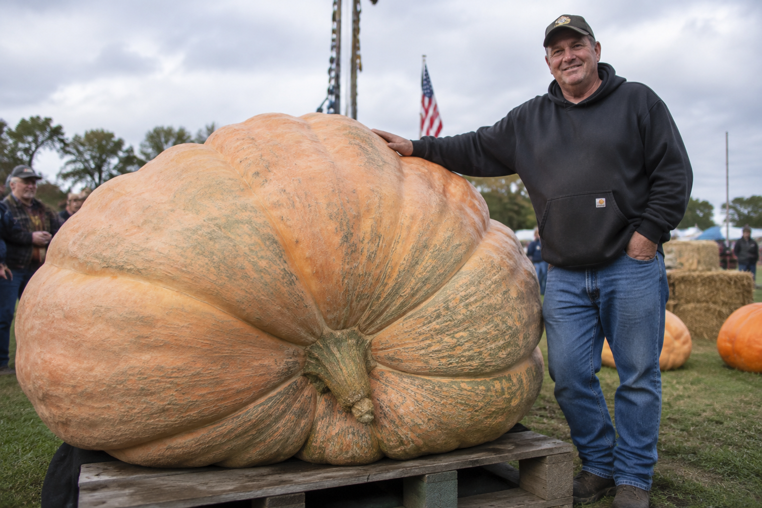 Rhode Island Farmer Grows Record-Setting 3,156-Pound Pumpkin