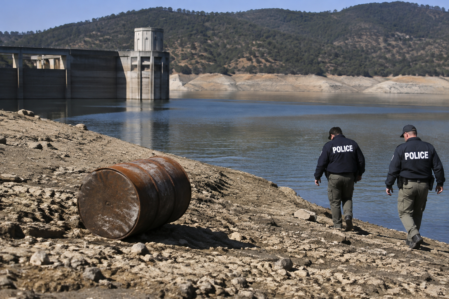 US police identify man whose remains were found in barrel in shrinking reservoir