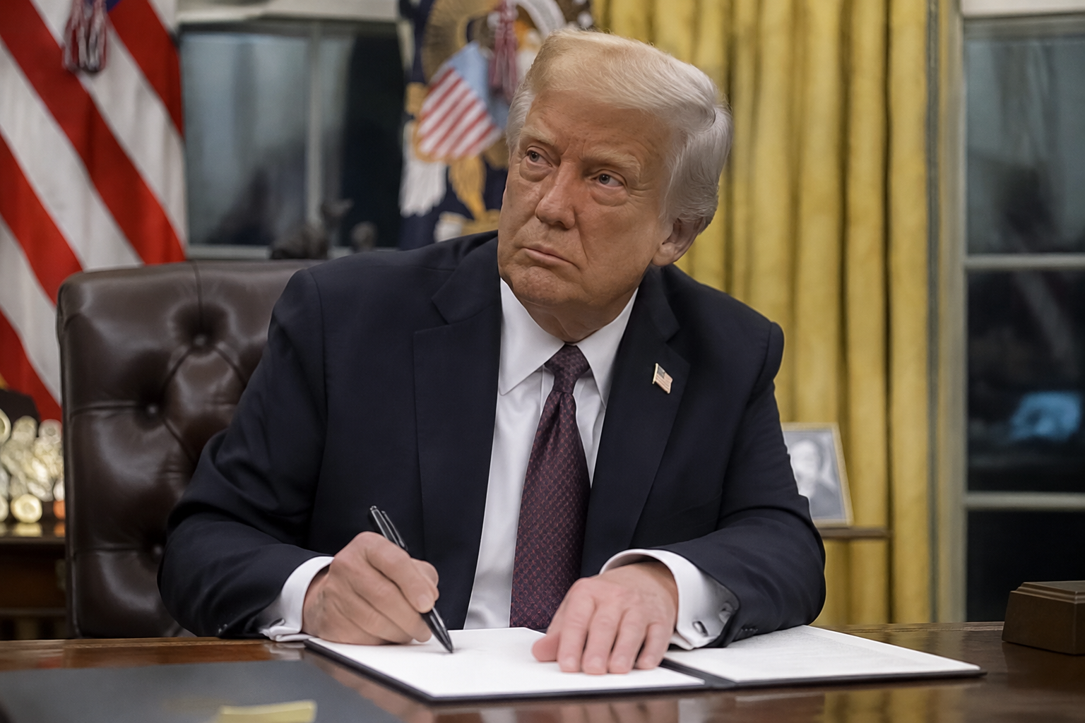 Trump waives some Russia sanctions as new US law takes effect