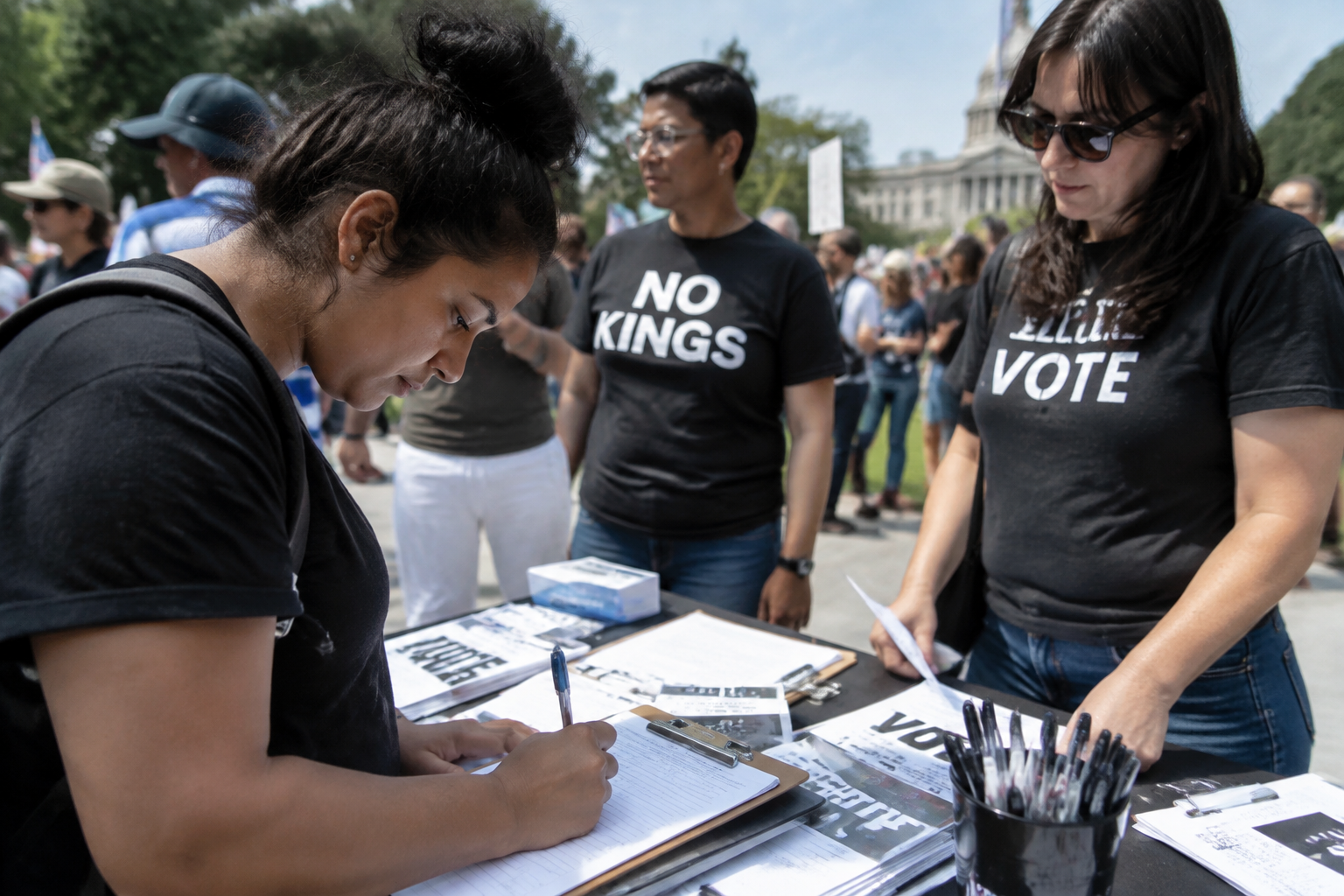 No Kings coalition shifts focus to voter turnout at Saturday events