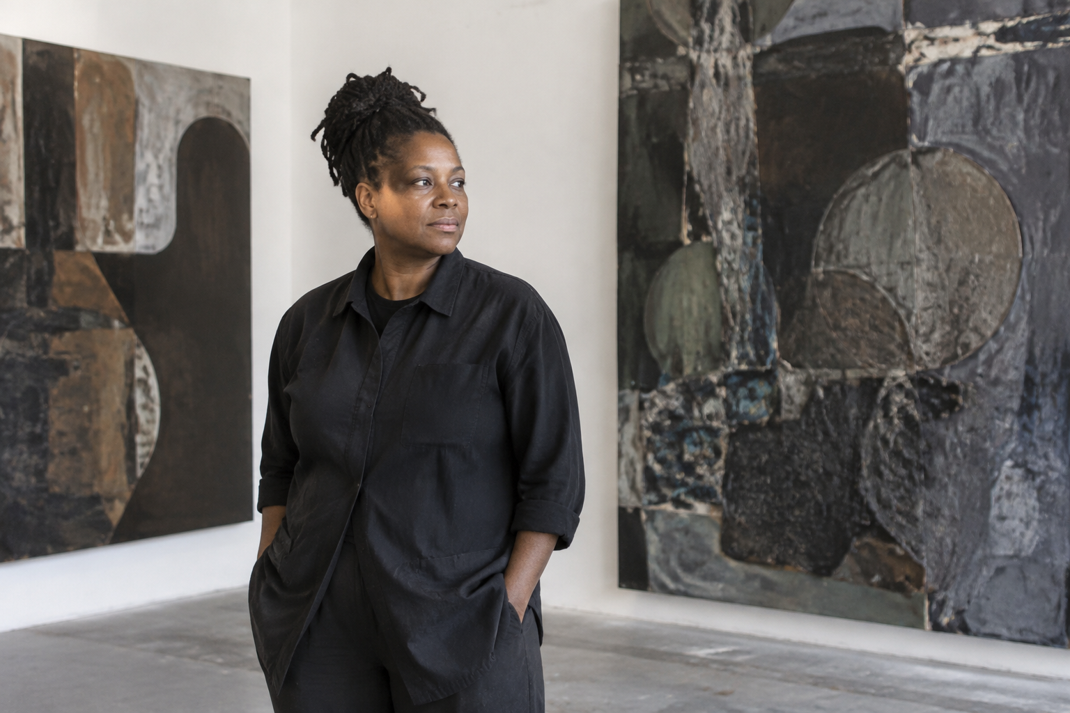 Torkwase Dyson’s Latest Paintings Bridge Painting and Sculpture