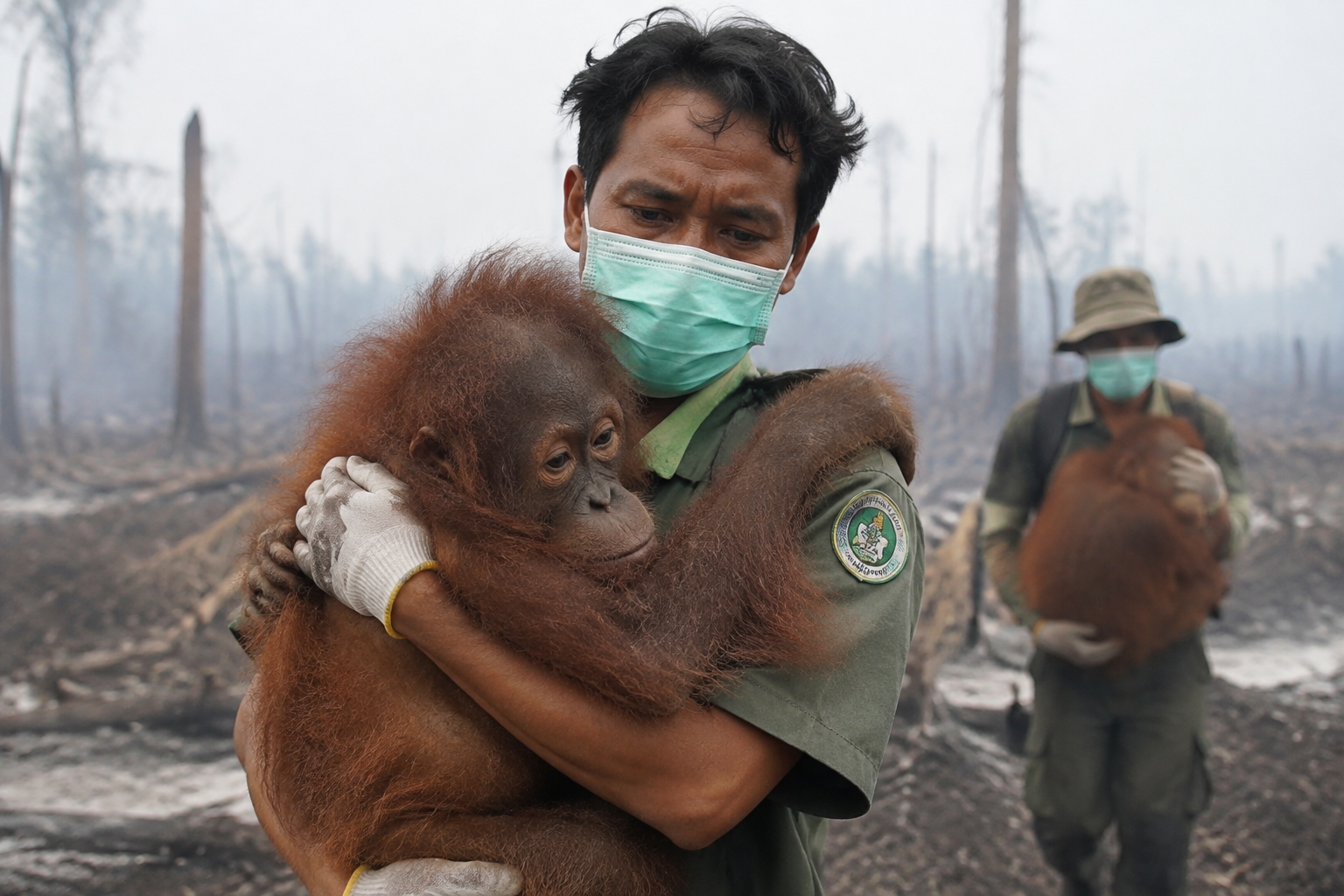 Dozens of Critically Endangered Orangutans Saved From Indonesia Wildfires