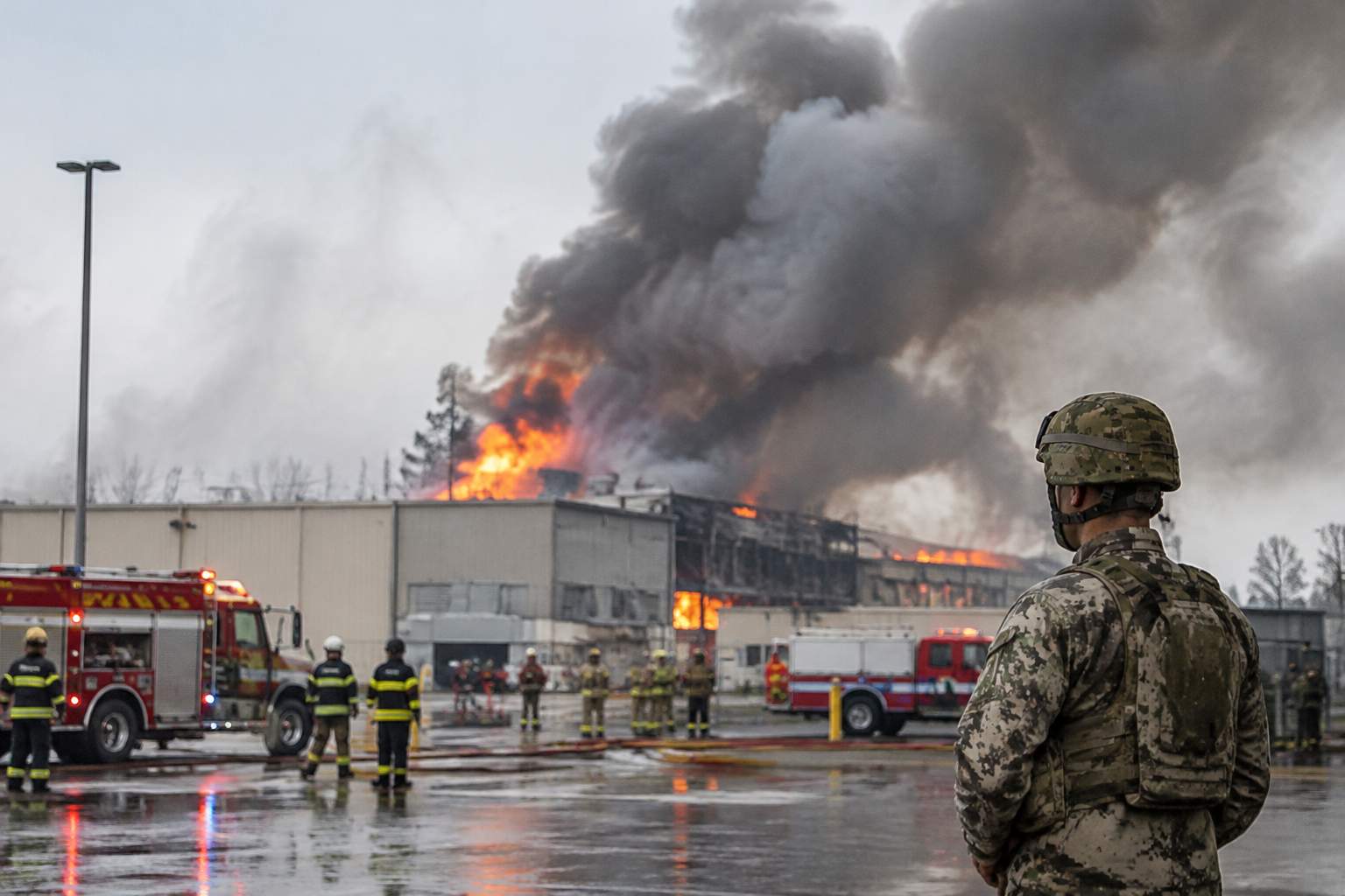 Fire at Canadian military base kills four, injures dozens