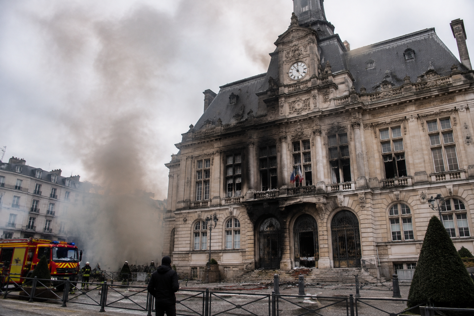 Historic Limoges Town Hall Damaged in Apparent Arson After Protests
