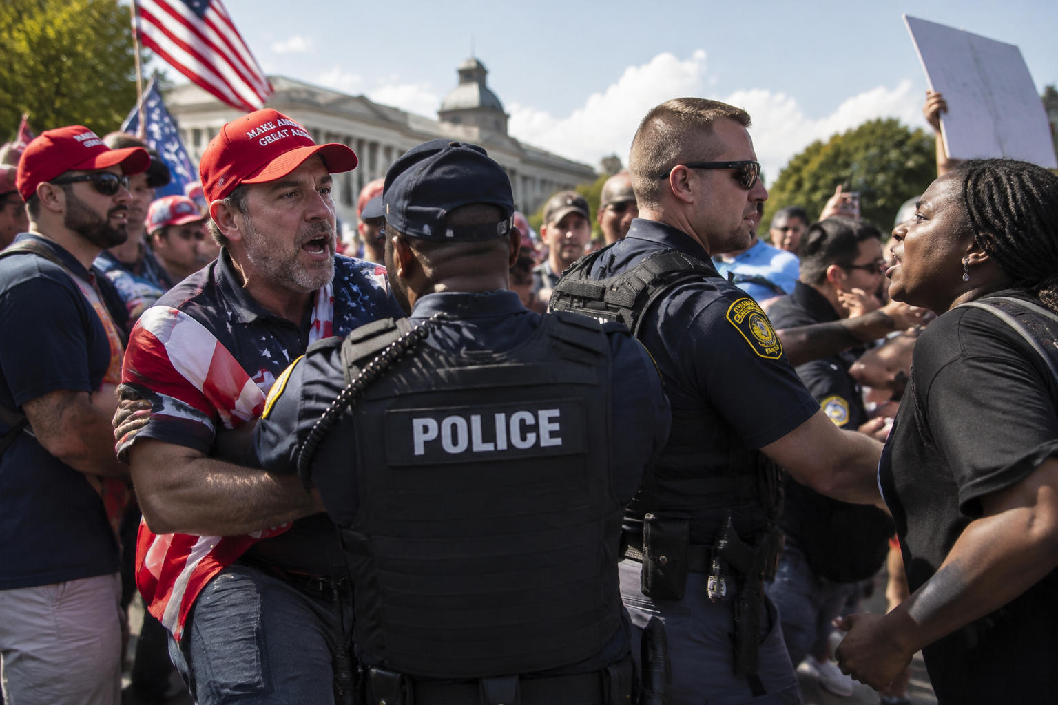 Clashes Mar South Carolina Rally as Trump Backs Darline Graham