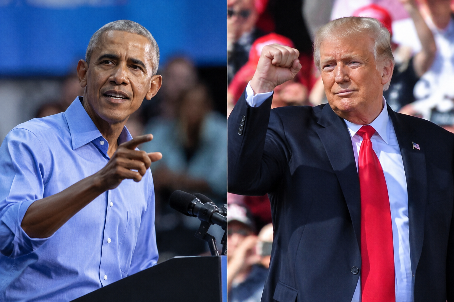Obama and Trump campaign for party candidates ahead of 3 November midterms
