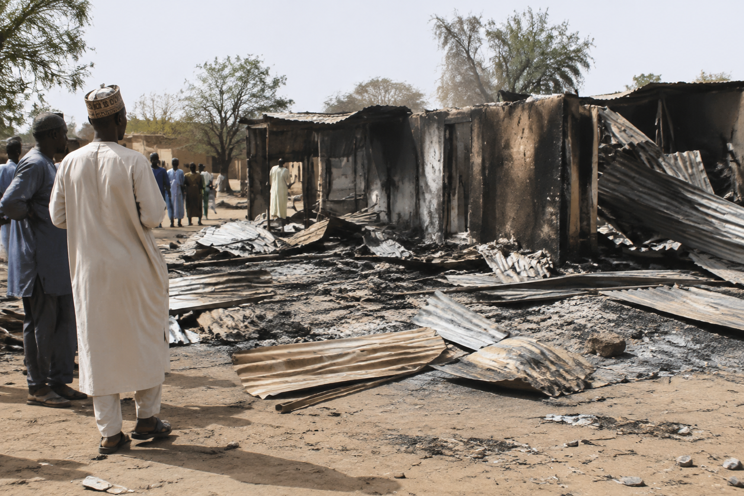 Gunmen kill at least 10 villagers in northeast Nigeria, loot shops