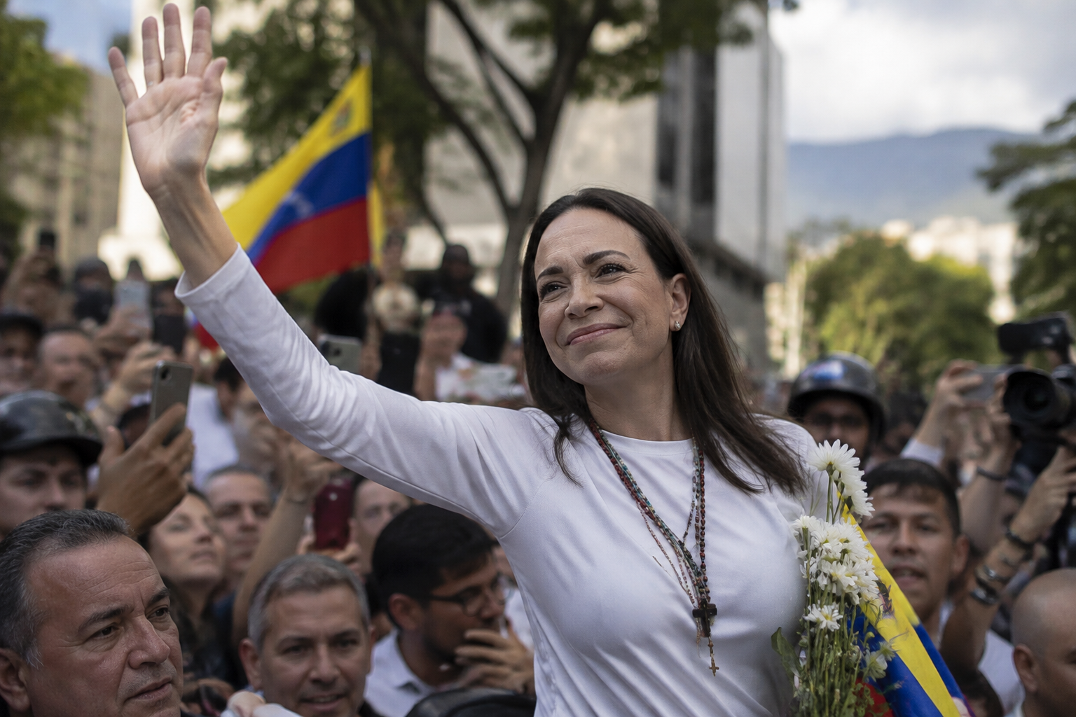 Venezuelan opposition leader María Corina Machado returns after months in exile
