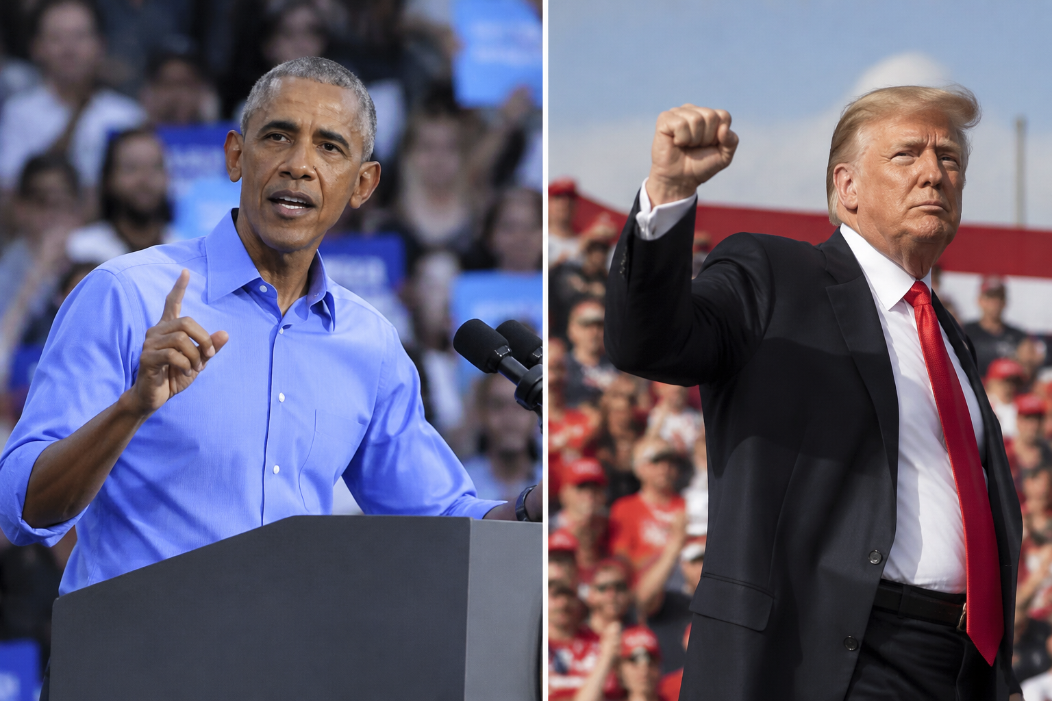 Obama and Trump Offer Contrasting Midterm Pitches at Weekend Rallies