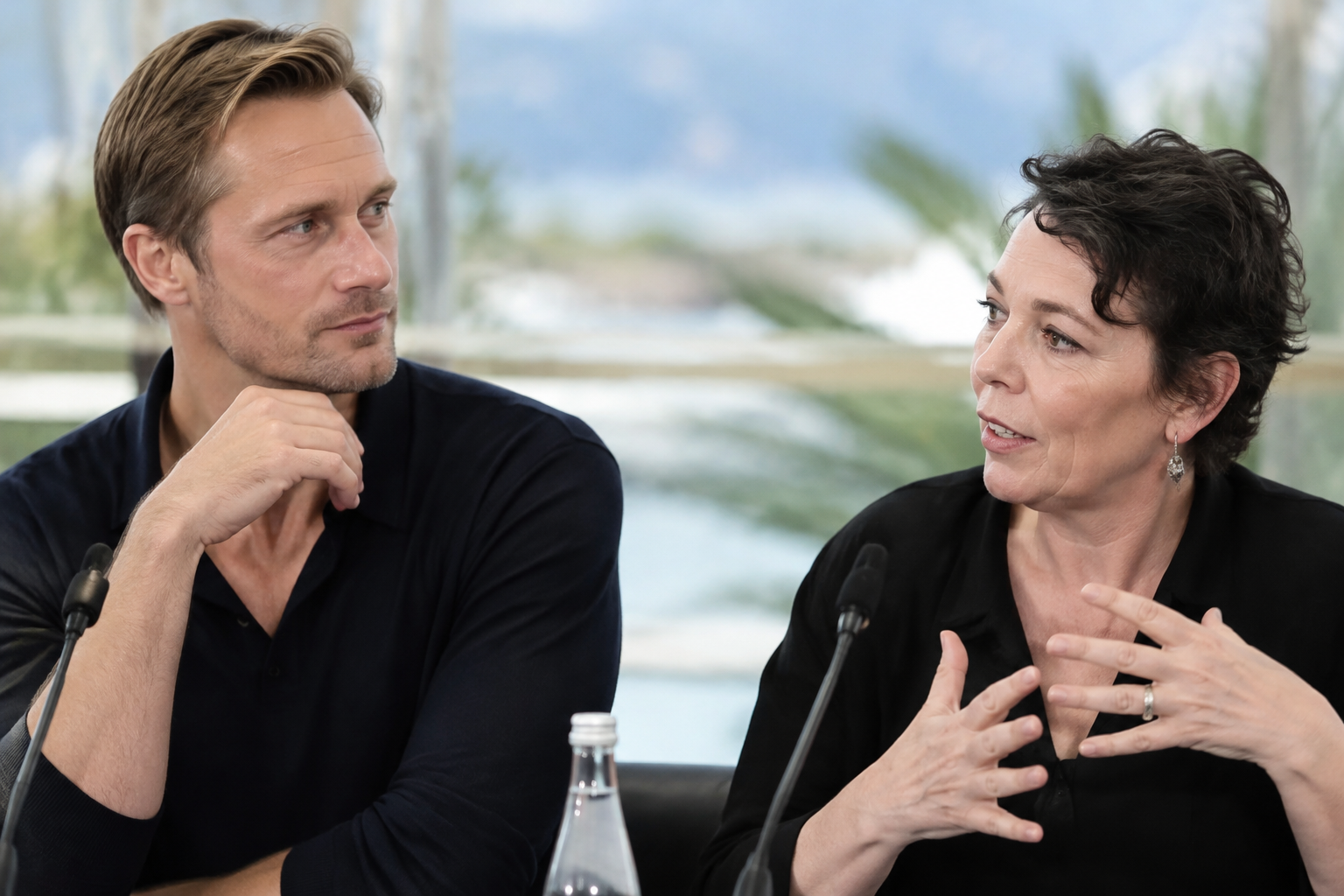 Alexander Skarsgard and Olivia Colman Discuss the Wicker Husband