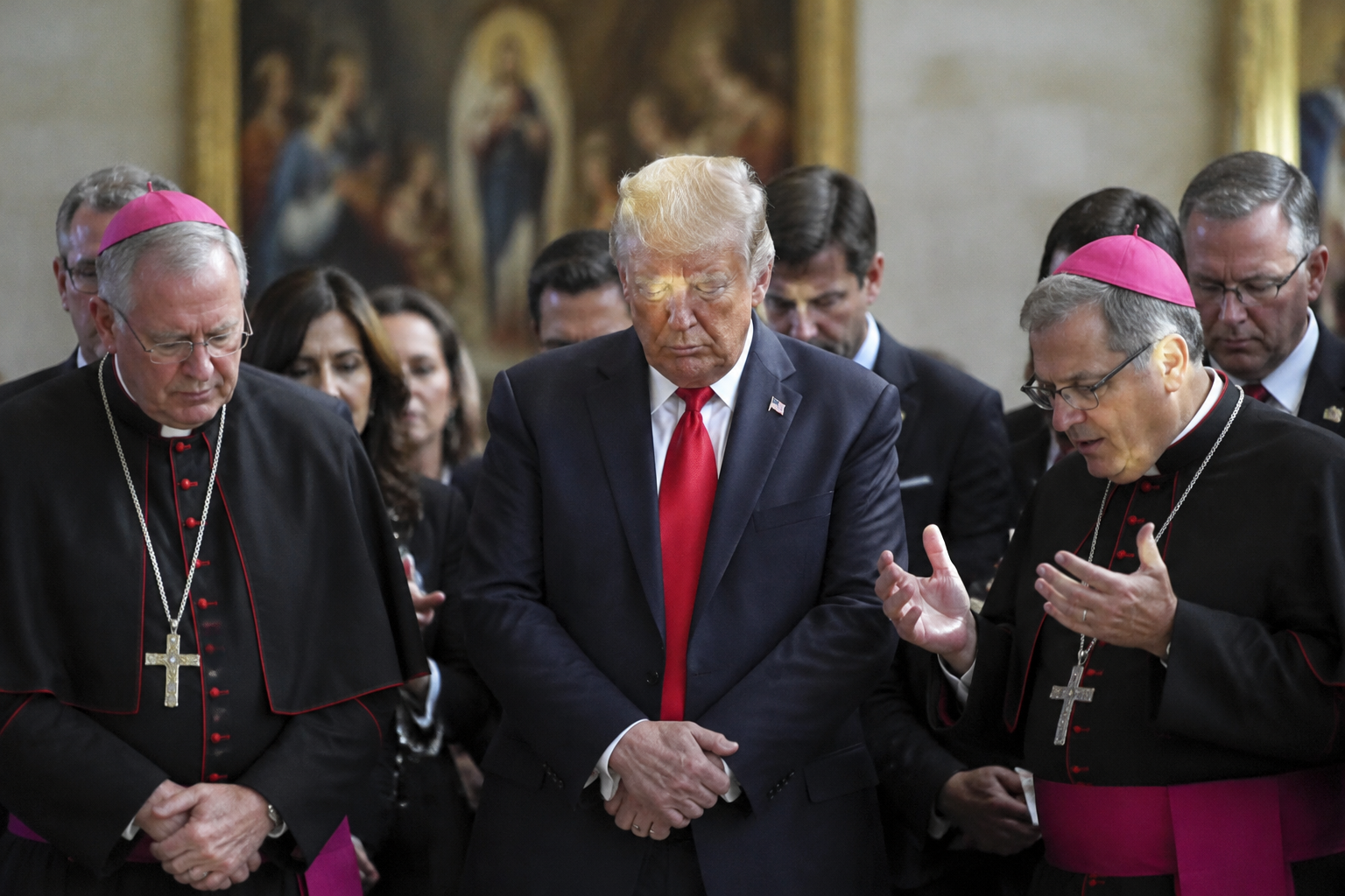Catholic bishops apologise over 'exploited' Trump prayer meeting